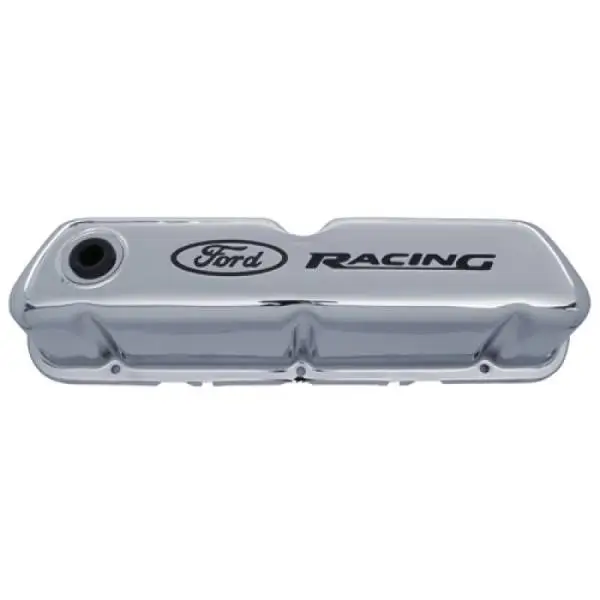Ford Racing Logo Stamped Steel Valve Covers - Chrome thumbnail 13