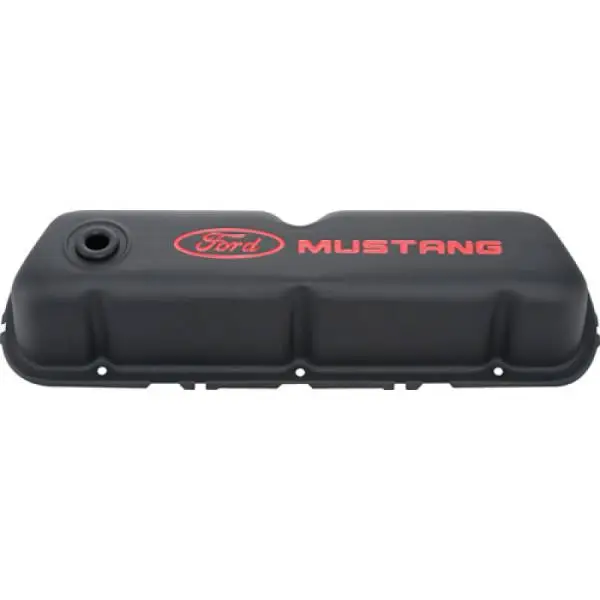 Ford Mustang Logo Black Crinkle Valve Cover thumbnail 11