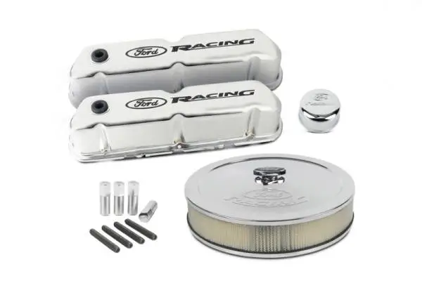 Ford Racing Complete Dress Up Kit Chrome Finish w/Black Emblems thumbnail 8
