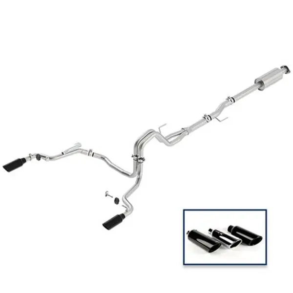 Ford Racing 15-18 F-150 5.0L Cat-Back Extreme Exhaust System Rear Exit w/ Black Chrome Tips thumbnail 2