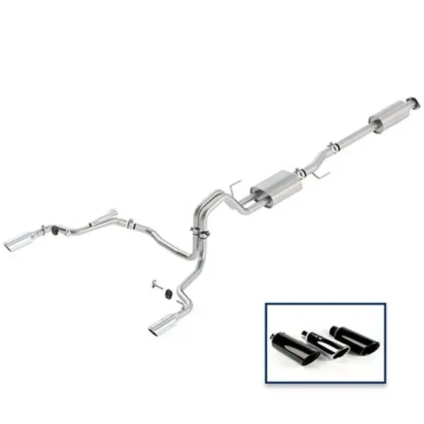 Ford Racing 15-18 F-150 5.0L Cat-Back Sport Exhaust System - Rear Exit Chrome Tips thumbnail 2