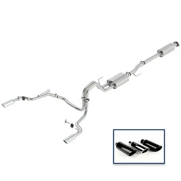 Ford Racing 15-18 F-150 5.0L Cat-Back Sport Exhaust System - Rear Exit Chrome Tips thumbnail 3