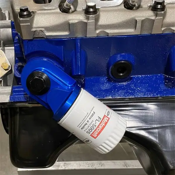 Ford Racing Push Rod V8 90 Degree Billet Oil Filter Adapter thumbnail 2