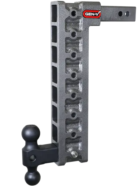 Gen-Y Mega Duty 2in Shank 17.5in Drop 10K Hitch w/GH-031 Dual-Ball w/GH-0100 Stabilizer Kit
