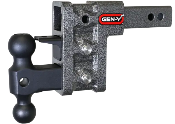 Gen-Y Mega Duty 2in Shank 5in Drop 1.5K TW 10K Hitch w/GH-031 Dual-Ball/GH-032 Pintle Lock