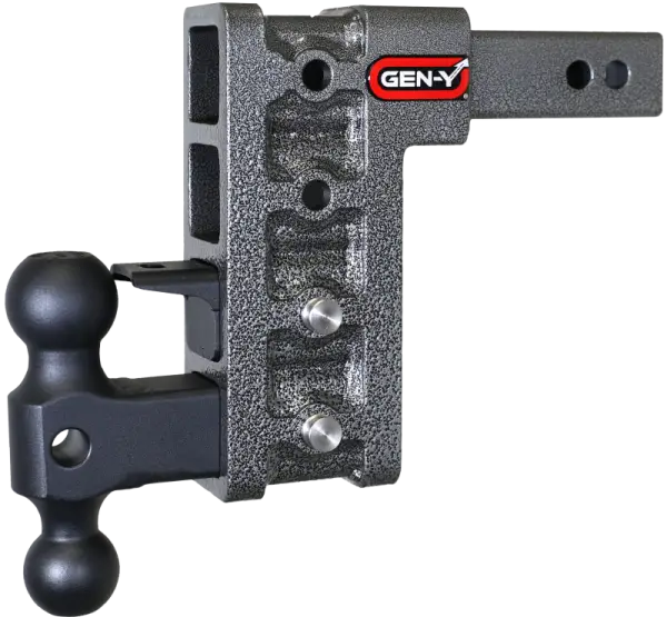 Gen-Y Mega Duty 2in Shank 7.5in Drop 1.5K TW 10K Hitch w/GH-031 Dual-Ball/GH-032 Pintle Lock