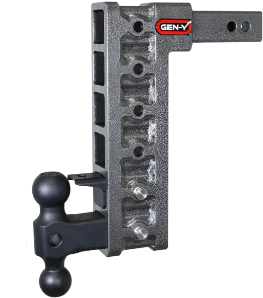 Gen-Y Mega Duty 2in Shank 12.5in Drop 10K Hitch w/GH-031 Dual-Ball/GH-032 Pintle Lock