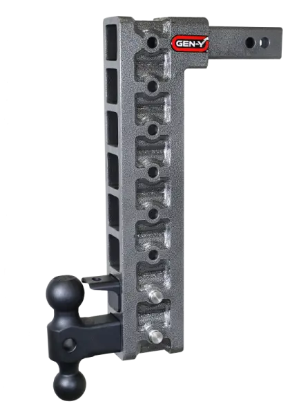 Gen-Y Mega Duty 2in Shank 17.5in Drop 10K Hitch w/Dual-Ball/Pintle Lock/Stabilizer Kit