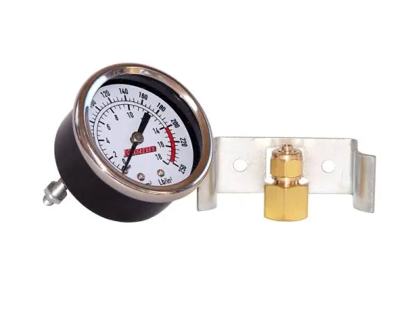 Kleinn Dash Mount Analog Air Pressure Gauge/ 0-250 PSI - 1/4In M NPT Inlet image 2
