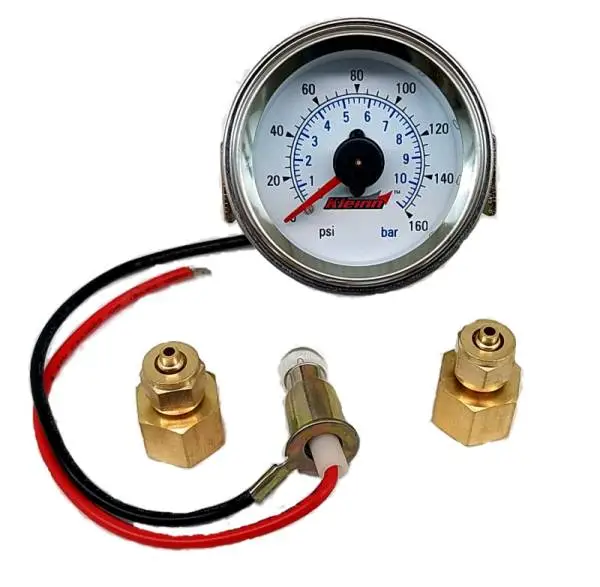 Kleinn Panel Mount/ Illuminated/ 160 PSI/ Dual Needle Air Pressure Gauge image 2