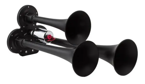 Kleinn Chrome Triple Horn/ 12.5In/10In/7.5In - Chrome-Plated Zinc Alloy image 3