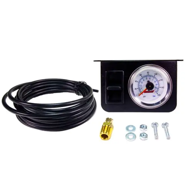 Kleinn Illuminated Dual Needle 160 PSI Dash Panel Gauge Kit w/ On/Off Switch image 2