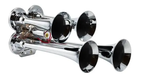 Kleinn Chrome Quad Horn/ 12.5In/10In/7.5In/6In - Chrome-Plated Zinc Alloy image 2