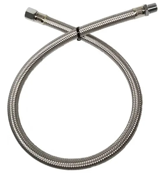 Kleinn 28In Stainless Steel Braided Leader Hose Extension - 1/4In F NPT Inlet/ 1/4In M NPT Outlet thumbnail 2