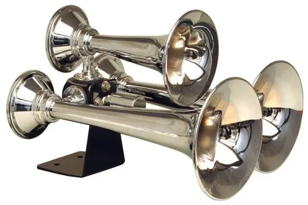 Kleinn Chrome Triple Horn/ 13.5In/11.75In/8.5In - Chrome-Plated Spun Copper image 2