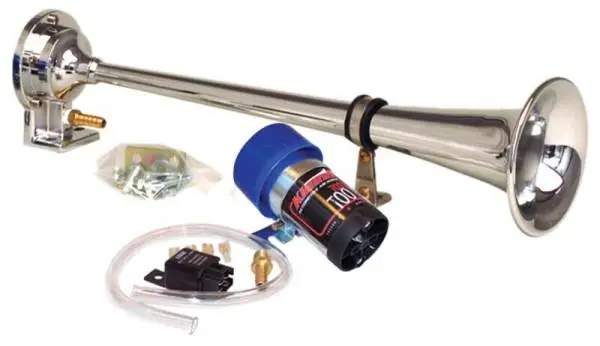 Kleinn Chrome Direct Drive Single Horn/ 13.5In - Chrome-Plated Spun Copper image 2