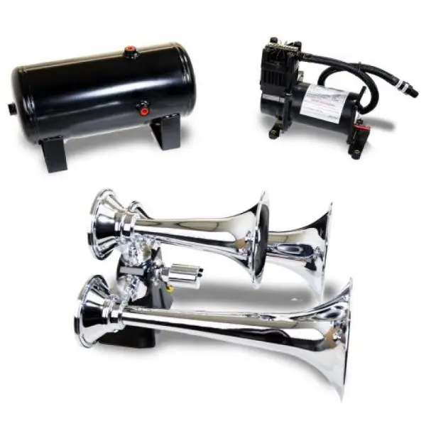 Kleinn Triple Chrome Horn Kit w/ 150 PSI Air Compressor / 1.5 gal Air Tank thumbnail 2