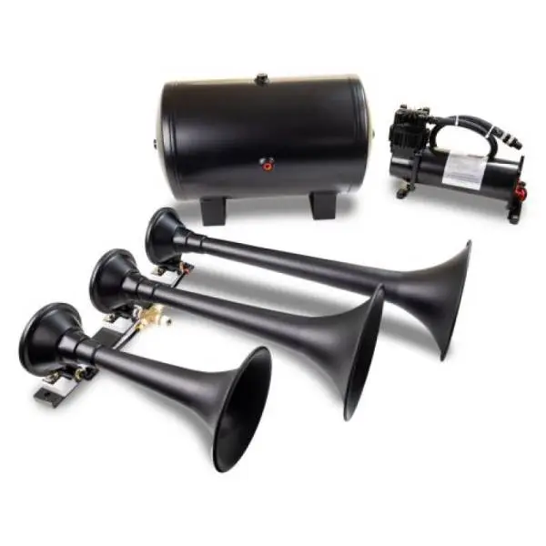 Kleinn Triple Black Horn Kit w/150 PSI Waterproof 3.0 gal Air Tank thumbnail 2