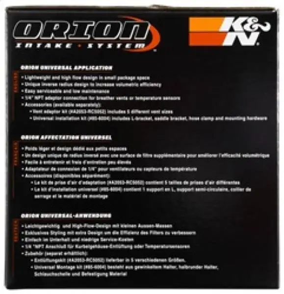 K&N Orion Universal Air Cleaner Assembly image 7
