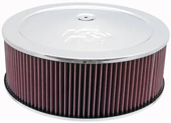 K&N Round Air Filter Assembly 5.25in ID / 5in Height / 5.125in Neck Flange / 1 1/4in Drop Base image 2
