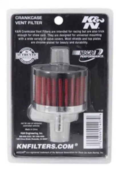 K&N Steel Base Crankcase Vent Filter 0.375in Vent OD x 2in OD x 1.5in Height image 8