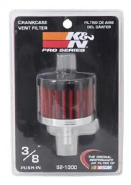 K&N Steel Base Crankcase Vent Filter 0.375in Vent OD x 2in OD x 1.5in Height image 9