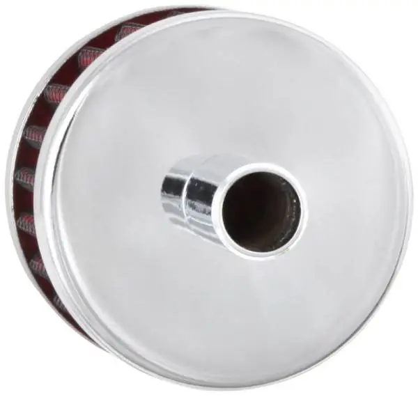 K&N Steel Base Chrome Top Crankcase Vent Filter 1/2in. Vent / 2in. OD / 1-1/2in. Height image 2