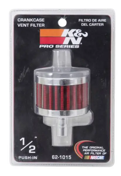 K&N Steel Base Chrome Top Crankcase Vent Filter 1/2in. Vent / 2in. OD / 1-1/2in. Height image 8