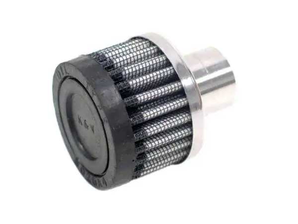K&N Steel Base Crankcase Vent Filter/Breather 1in Vent OD x 2in OD x 1.5in Height image 2