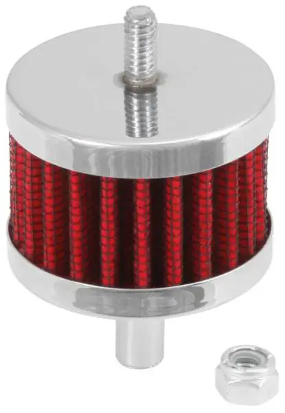 K&N Steel Base Crankcase Vent Filter 3/8in OD Tube  2in OD 1-1/2in Height image 2