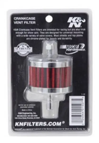 K&N Steel Base Crankcase Vent Filter 3/8in OD Tube  2in OD 1-1/2in Height image 8