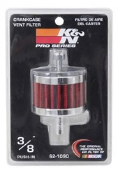 K&N Steel Base Crankcase Vent Filter 3/8in OD Tube  2in OD 1-1/2in Height image 9