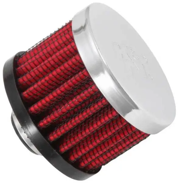 K&N Clamp On Rubber Base Crankcase Vent Filter 0.375in Flange ID x 2in OD x 1.5in Height image 2