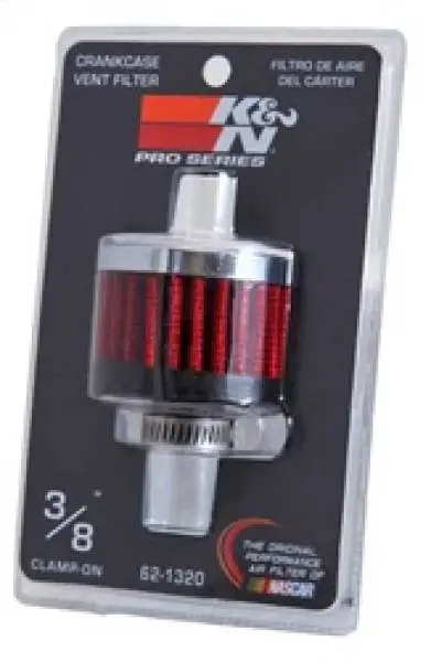 K&N Clamp On Rubber Base Crankcase Vent Filter 0.375in Flange ID x 2in OD x 1.5in Height image 8
