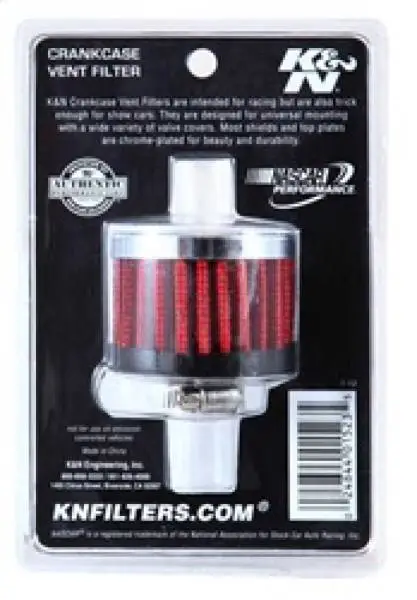 K&N Clamp On Rubber Base Crankcase Vent Filter 0.375in Flange ID x 2in OD x 1.5in Height image 9