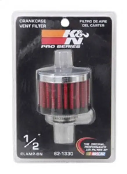 K&N Clamp On Rubber Base Crankcase Vent Filter 0.5in Flange ID 2in OD 1.5in Height image 9