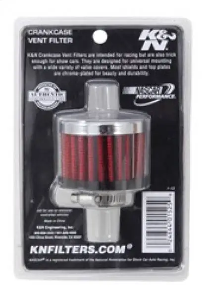K&N 0.625 inch ID 2 inch OD 1.5 inch H Clamp On Crankcase Vent Filter thumbnail 8
