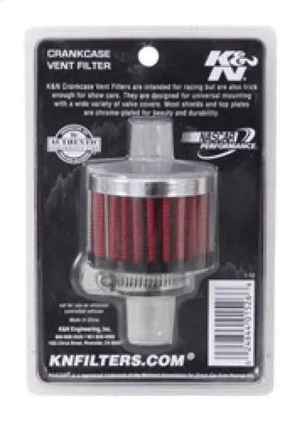 K&N 3/4 inch ID 2 inch OD 1.5 inch H Clamp On Crankcase Vent Filter image 8