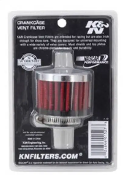 K&N 1in Flange ID x 2in OD x 1.5 inch H Rubber Base Crankcase Vent Filter image 8