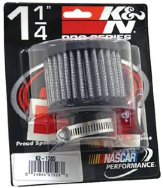 K&N 1.25in Flange ID x 3in OD x 2.5 inch H Rubber Base Crankcase Vent Filter image 6