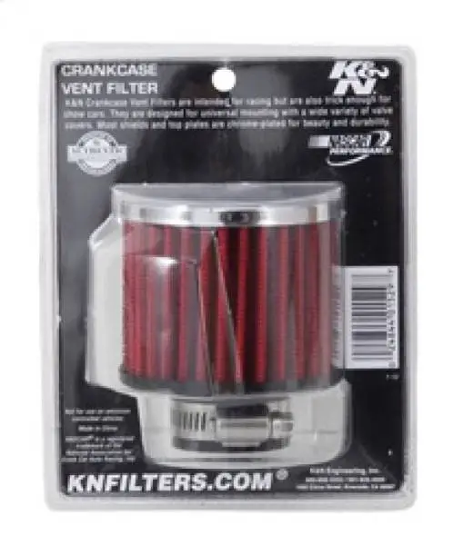 K&N 1.25in Flange ID x 3in OD x 2.5in H Rubber Base Crankcase Vent Filter image 8