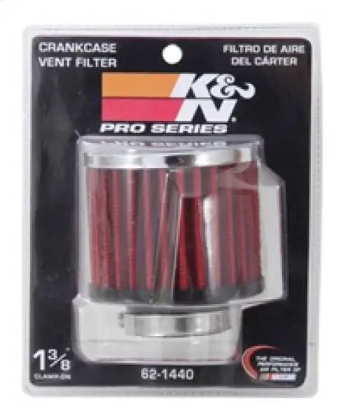 K&N 1.375 inch ID 3 inch OD 2.5 inch H Clamp On Crankcase Vent Filter image 9