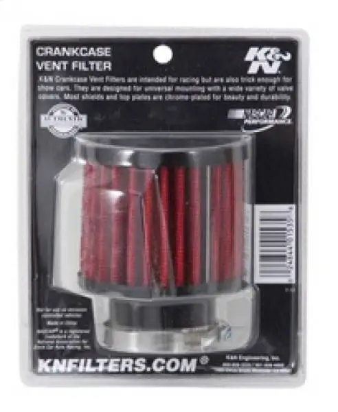 K&N 1.5in Flange ID x 3in OD x 2.5in H Rubber Base Crankcase Vent Filter image 8