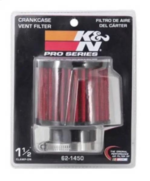 K&N 1.5in Flange ID x 3in OD x 2.5in H Rubber Base Crankcase Vent Filter image 9