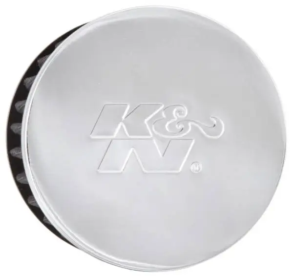 K&N 1.5in Flange ID x 3in OD x 2.5in H Chrome Finish Rubber Base Crankcase Vent Filter image 13