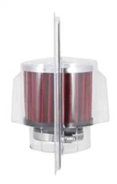 K&N 1.75in Flange ID x 3in OD x 2.5in H Chrome Finish Rubber Base Crankcase Vent Filter image 10
