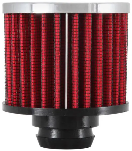 K&N Rubber Base Chrome Top Push-In Crankcase Vent Filter 3in OD x 2-1/2in H. image 8