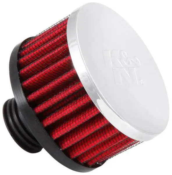 K&N .5in Flange ID x 3in OD x 3.25in H Rubber Base Crankcase Vent Filter image 2