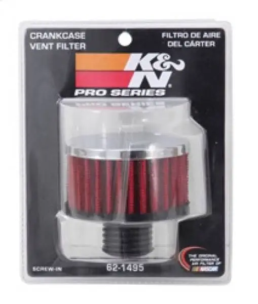 K&N .5in Flange ID x 3in OD x 3.25in H Rubber Base Crankcase Vent Filter image 5