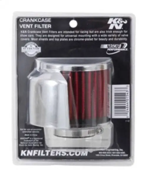 K&N 1.375in Flange ID x 3in OD x 2.5in Height Clamp On Crankcase Vent Filter image 4